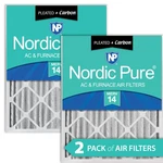 Nordic Pure 20X24X4 (3 5/8) Pleated Air Filters Merv 14 Plus Carbon Pack. Fixed Price $99.99.
