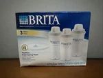 New Genuine Brita Water Pitcher Replacement Filters 3 Count Pack Sealed. Fixed Price $16.99.