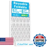 Stafilter 14X25X1 Air Merv 8, Foldable Frame + 6 Refills For Home Ac Fu. Fixed Price $57.40.