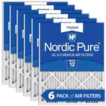 Nordic Pure 25X25X1 (24 1/2 3/4) Pleated Merv 12 Air Filters 6 Pack. Fixed Price $38.00.