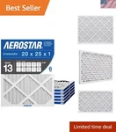 20X25X1 Merv 13 Air Filter, 6 Count, Actual Size 19.75 24.75 0.75, Hvac, .... Fixed Price $85.82.
