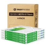 Trightfilters 12X12X1 Air 4 Pack, Merv 8 Pleated Dust Defense Filt.... Fixed Price $37.25.