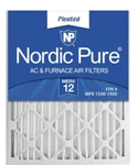 Nordic Pure 20X20X4 (3 5/8) Pleated Air Filter Merv 12 + Carbon Pack. Fixed Price $34.79.