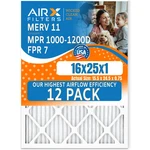 16X25X1 Air Merv 11 Rating 12 Pack Of Furnace Filters Comparable To Mpr. Fixed Price $110.33.
