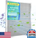 Accecraft 16X20X1 Electrostatic Air Filter Washable Reusable Aluminum Hvac Furna. Fixed Price $75.61.
