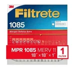 Filtrete 1085 Allergen Defense Extra Electrostatic Pleated Air Filter Box Of 12. Fixed Price $141.00.