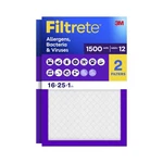 Filtrete Air Filter, Merv 12, Mpr 1500, Allergens, 16X25X1, White. Fixed Price $67.48.