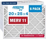 Aerostar 20X25X4 Merv 11 Air Filter, 6 Count, Actual Size (19.50 24.50 3.75). Fixed Price $177.95.