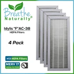 Idylis AC-38 4PK Replacement Hepa Filters For Series Air Purifiers. Fixed Price $44.99.