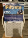 3M Filtrete 2200 Premium Allergen & Home Pollutants 14X25X1 Filter Single. Fixed Price $18.00.