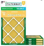 Filterbuy 14X24X1 Air Merv 11 Superior Pet & Allergy Defense (4-PACK). Fixed Price $38.95.