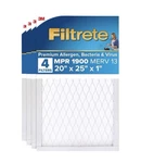 Filtrete 20X25X1 Merv 13 Mpr 1900 Allergen Bacteria Virus Filter (4 Pack). Fixed Price $69.99.