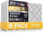 Bnx Trufilter 14X20X1 Air Merv 11 (6-PACK) Made In Usa Allergen.... Fixed Price $64.70.