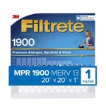 3M UA02-4 Filtrete 20X20X1 In. Pleated Allergen Air Filter (pack Of 4). Fixed Price $92.76.