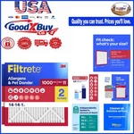 Merv 11 14X14X1 Air Filter 2-PACK For & Furnace Pleated, 3- Replacement,.... Fixed Price $58.30.