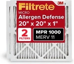 Filtrete 20X20X1 Furnace Air Filter, Merv 11, Mpr 1000, Micro Allergen Defens. Fixed Price $31.94.