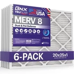 Bnx Trufilter 20X25X1 Air Merv 8 6PACK Made In Usa Dust & Pet Defen.... Fixed Price $83.94.