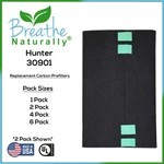 Replacement Carbon Prefilters For Hunter 30901 Series Air Purifiers 2 4 6 Pack. Fixed Price $15.99.