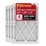Filtrete 20X25X2, Furnace Air Filter, Mpr 1000, Micro Allergen Defense, 4 Pac. Fixed Price $84.27.