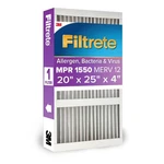 Filtrete 20" X 25" 4" Allergen Bacteria And Virus Air Filter. Fixed Price $15.99.