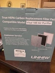 Linniw 3-IN-1 True Hepa Filter, Vital 100 Air Purifier, Open Packaging And Box. Fixed Price $14.95.