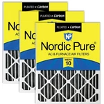 Nordic Pure Merv 10 Plus Carbon Air Filter 16X25X2 Odor Control Pack Of 3. Fixed Price $77.49.