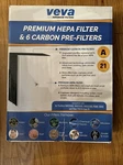 Veva Advanced Filters Premium True Hepa & 6 Pre-filter Type Size 21 Ftc. Fixed Price $14.00.