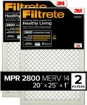 Filtrete 20X25X1 Furnace Air Filter Mpr 2800 Healthy Living Ultrafine. Fixed Price $45.00.