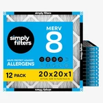 20X20X1 Air Filter, Merv 8, Mpr 600, 12 Pack, Furnace For Hvac (actua. Fixed Price $152.99.