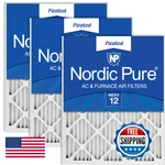 Nordic Pure 24X24X1 Actual Size 23 3/8 3/4 Pleated Merv 12 Air. Fixed Price $67.71.