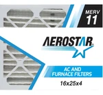 Aerostar 16X25X4 Merv 11 Pleated Air Filter, Furnace Pack. Fixed Price $47.00.