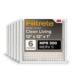 Filtrete Air Filter, Mpr 300, Merv 5, Clean Living 12X12X1, White. Fixed Price $46.99.