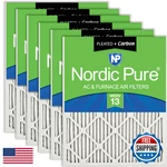 Nordic Pure 25X25X1 Actual Size 24 1/2 3/4 Pleated Air Filters Merv. Fixed Price $166.54.