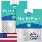 Nordic Pure 18X25X1 Actual Size 17 1/2 24 3/4 Pleated Merv 14 Air. Fixed Price $69.57.