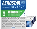 Aerostar 20X22X1 Merv 8 Pleated Air Filter, Furnace Pack Of 6 (ac. Fixed Price $72.00.
