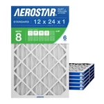 Aerostar 12X24X1 Merv 8 Pleated Air Filter, Furnace 6 Pack (actua. Fixed Price $49.73.