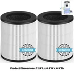 Packs True Hepa Air Purifier Replacement Filter Fit For Mooka M03 7.24"X6.3". Fixed Price $32.99.