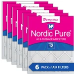 25X25X1 (24 1/2X24 1/2) Nordic Pure Tru Mini Pleat Merv 12 Air Filters 6 Pack. Fixed Price $79.99.