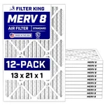 Filter King 13X21X1 Air 12-PACK Merv 8 Actual Size .75". Fixed Price $109.56.