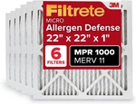 Filtrete 22X22X1 Furnace Air Filter, Merv 11, Mpr 1000, 6 Pack. Fixed Price $121.99.