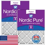 Nordic Pure 10X24X1 Actual Size 9 1/2 23 3/4 Pleated Merv 8 Air Filters. Fixed Price $61.53.