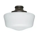 Hunter Ceiling Fan Light Kit 12" Schoolhouse Globe Black Opal Glass Model 99165. Fixed Price $29.99.