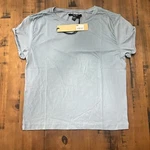 Ksubi Shirt Womens Blue Devore Tits Tee Blouse Sheen. Fixed Price $65.00.