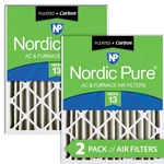 Nordic Pure 16X25X4 (3 5/8) Pleated Air Filters Merv 13 Plus Carbon Pack. Fixed Price $67.99.