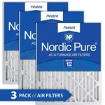 Nordic Pure 16 In. X Allergen Pleated Merv 12 Air Filter (3-PACK). Fixed Price $42.00.