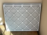 Pleated Air Filter, High Capacity, Synthetic, 20X25X1. Fixed Price $15.00.