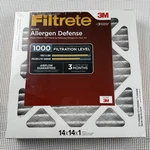 Filtrete 3M 14X14X1 Micro Allergen Defense Mpr 1000 Filter (2 In Pack) Brand New. Fixed Price $19.99.