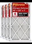 Filtrete 10X20X1 Air Filter Mpr 1000 Merv 11, Pack, (546). Fixed Price $44.00.