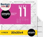 20X20X4 Air Filter, Merv 11, Mpr 1000, Pack, Furnace For Hvac (actu. Fixed Price $113.38.