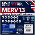 Bnx Trufilter 20X20X1 Merv 13 Air Filters 6 Pack Made In Usa Hvac Furnace. Fixed Price $54.95.